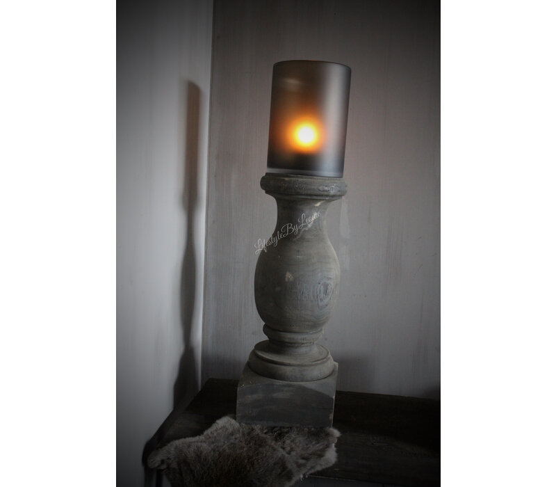 DUTZ cilinder windlicht Topaz mat 30x22cm