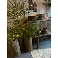 Aura Peeperkorn grote unieke houten vijzel pot