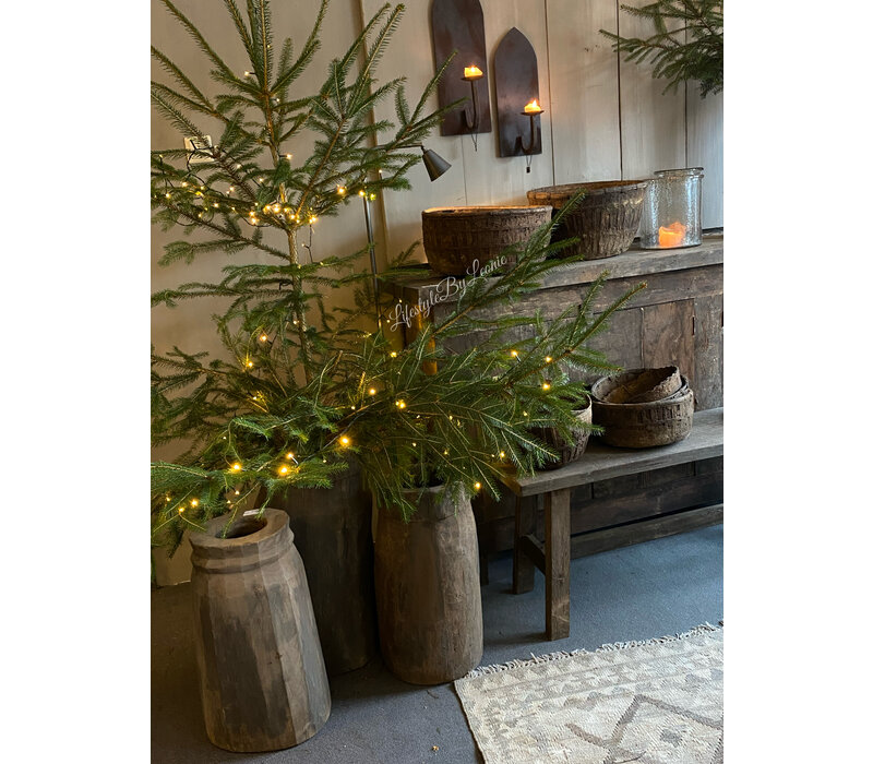 Aura Peeperkorn grote unieke houten vijzel pot