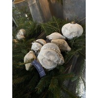 Aura Peeperkorn glazen velours kerstbal ornament small