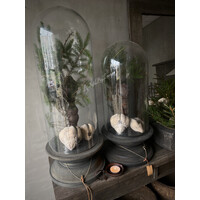 Aura Peeperkorn glazen velours kerstbal ornament small