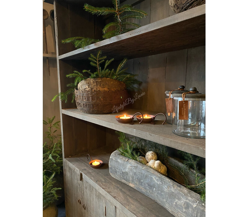 Aura Peeperkorn glazen velours kerstbal ornament small