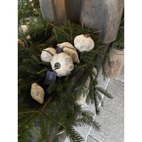 Aura Peeperkorn glazen velours kerstbal ornament medium