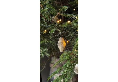 Aura Peeperkorn Aura Peeperkorn glazen velours kerstbal druppel medium