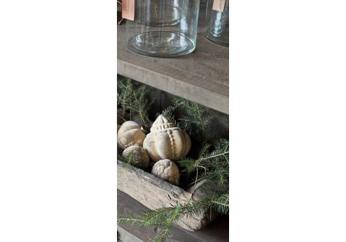 Aura Peeperkorn Aura Peeperkorn glazen velours kerstbal ornament medium