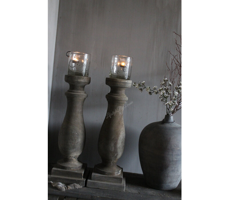 Aura Peeperkorn sierlijke baluster kandelaar Beau 70cmH