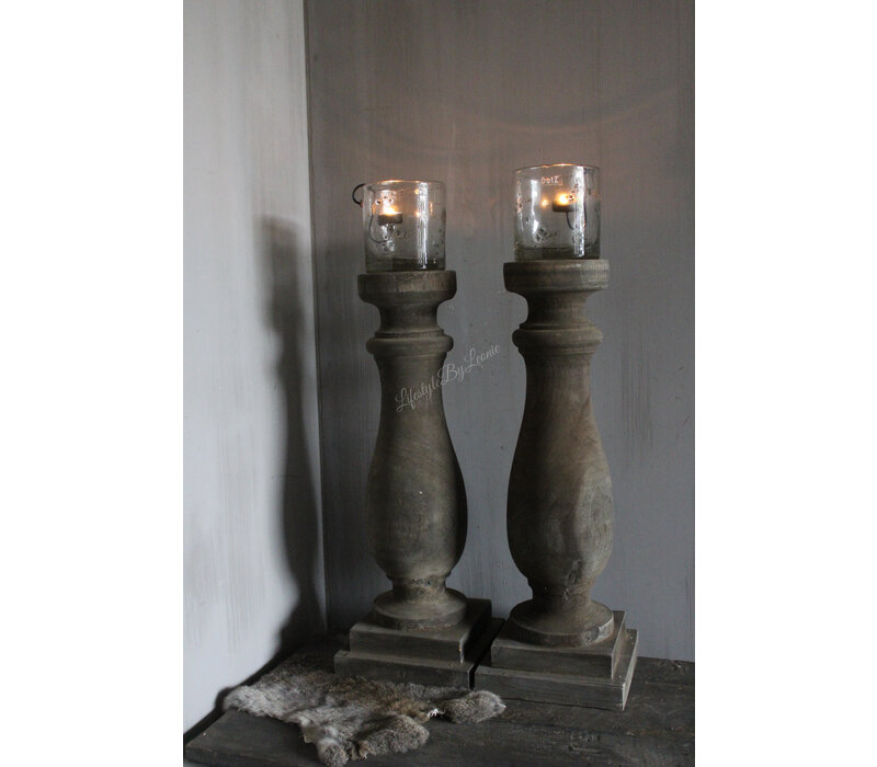Aura Peeperkorn sierlijke baluster kandelaar Beau 70cmH