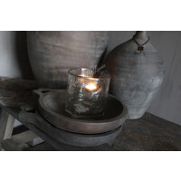 Aura Peeperkorn houten schaal met open handvat Antique grey