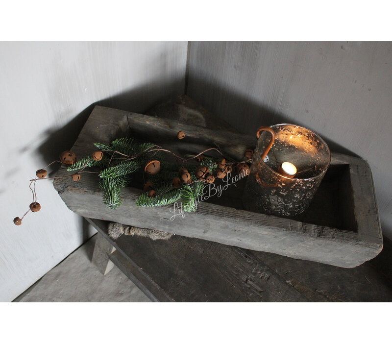 Aura Peeperkorn donker houten trog Antiek