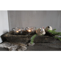 Aura Peeperkorn donker houten trog Antiek