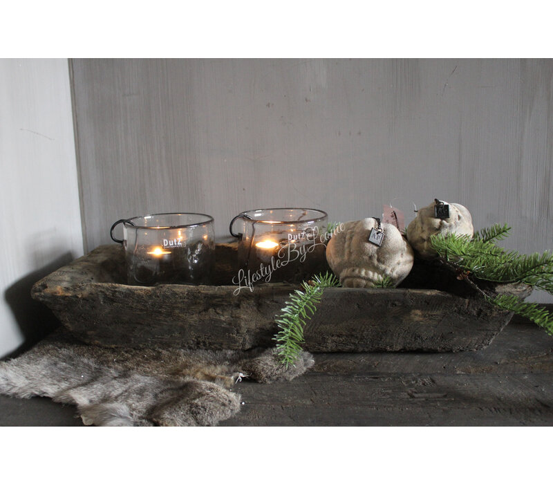 Aura Peeperkorn donker houten trog Antiek