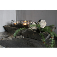 Aura Peeperkorn donker houten trog Antiek