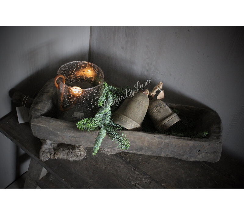 Aura Peeperkorn donker houten trog Antiek