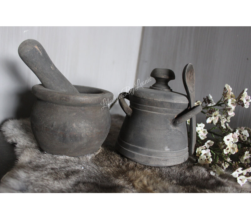 Aura Peeperkorn houten vijzelpotje met stamper