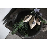 Aura Peeperkorn glazen velours kerstbal druppel large