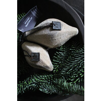 Aura Peeperkorn glazen velours kerstbal druppel large