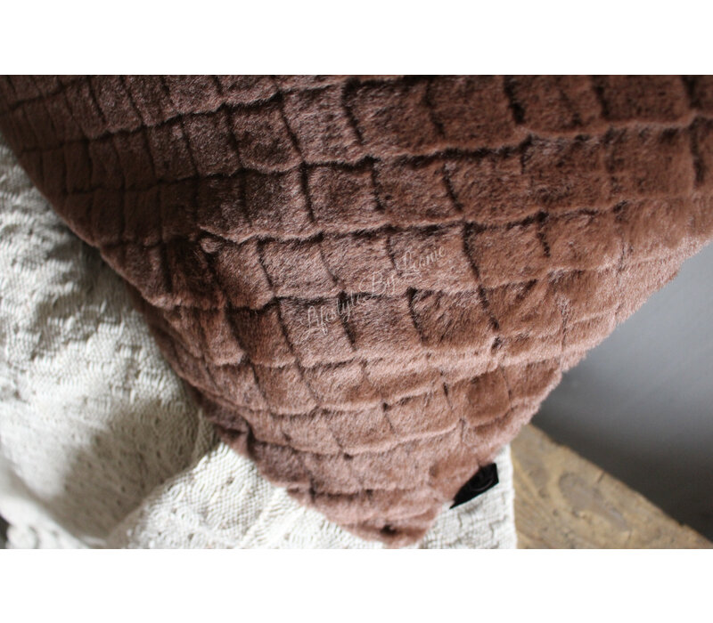Kussen Ayla chocolate brown 45 x 45 cm