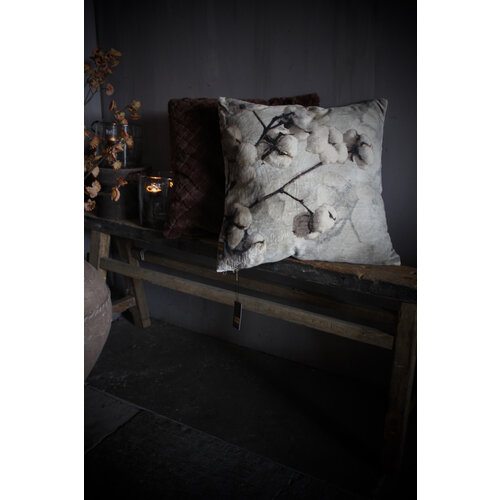 PTMD kussen cotton flowers 45 x 45 cm  PTMD kussen cotton flowers 45 x 45 cm