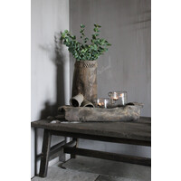 Aura Peeperkorn donker houten trog Antiek