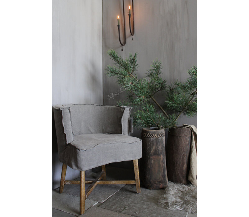 Aura Peeperkorn grote unieke houten vijzel pot