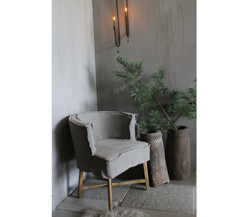 Aura Peeperkorn grote unieke houten vijzel pot