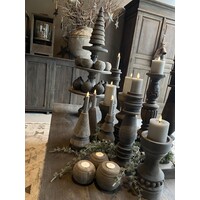 Luksa houten kerstboom kandelaar clara 22cm
