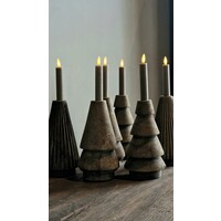 Luksa houten kerstboom kandelaar clara 22cm