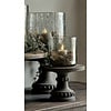 LUKSA Ronde houten tray op voet Sober grey 24 x 19Bcm