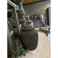Luksa houten pot met deksel Liana 30x20cm