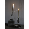 Sobere old look Dennenappel kandelaar dinerkaars 17cm