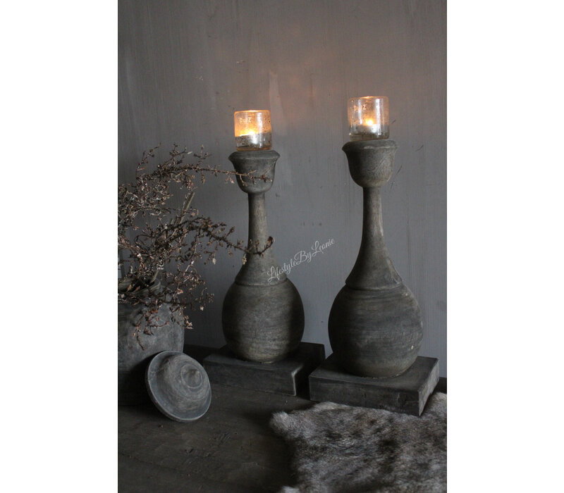 Luksa baluster kandelaar Lyna 45x14cm