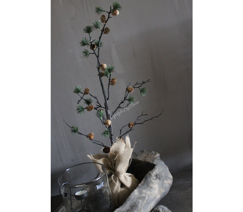 Namaak sobere Larix boom met dennenappel 70 cm