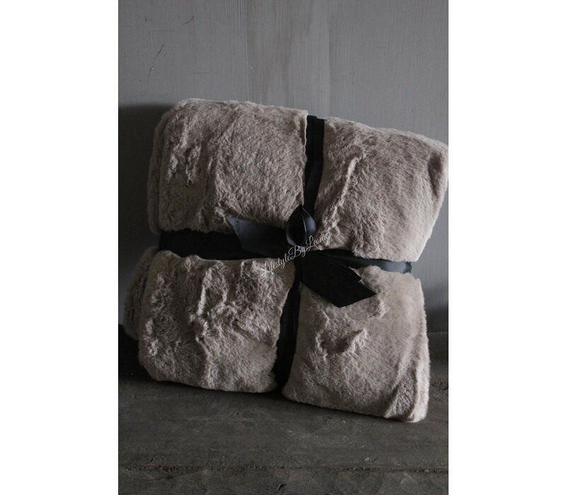 Bont plaid faux fur Cosy blanca grey 130x170cm