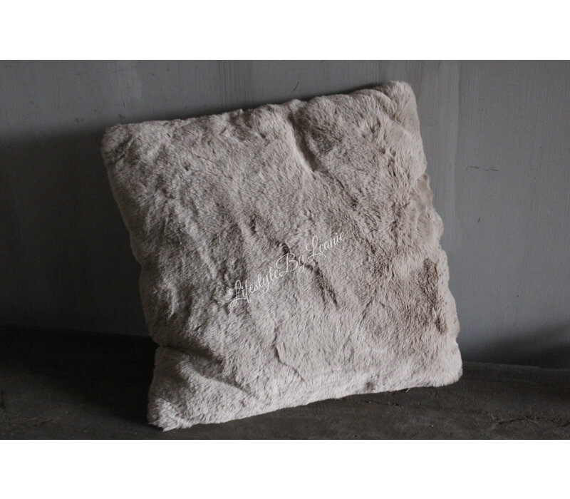 Bontkussen faux fur Cosy blanca grey 45 x 45 cm