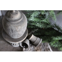 Houten sobere kerstklok Luna 17 cm