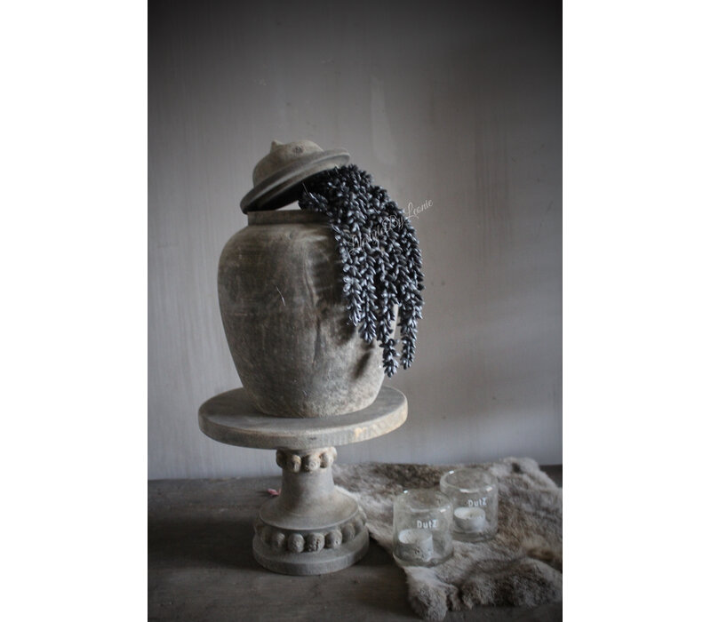 LUKSA houten pot met deksel Liana 30 x 20 cm