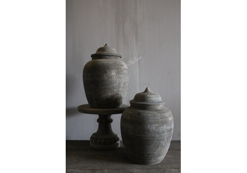 LUKSA LUKSA houten pot met deksel Liana 30 x 20 cm