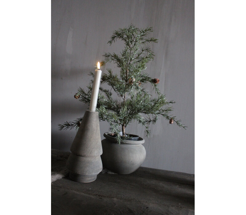 LUKSA houten kerstboom kandelaar Clara 22 cm