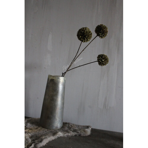 Namaak PomPom tak 3 bollen Olive 78 cm 