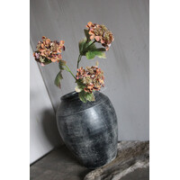 Namaak Hortensia 3 bloemen brown/camel 82 cm