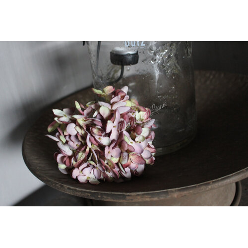 Zijden Hortensia tak autumn mauve 44 cm 
