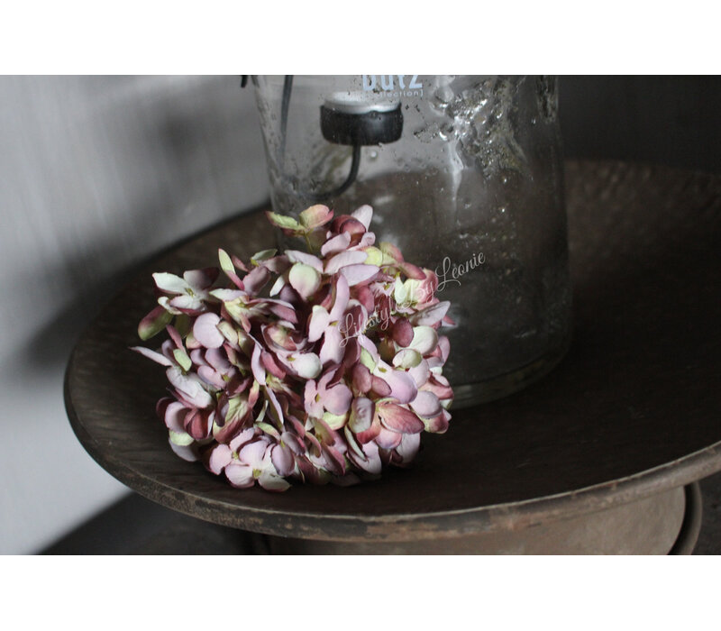 Zijden Hortensia tak autumn mauve 44 cm