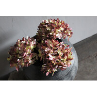Zijden hortensia tak Autumn mauve 44cm