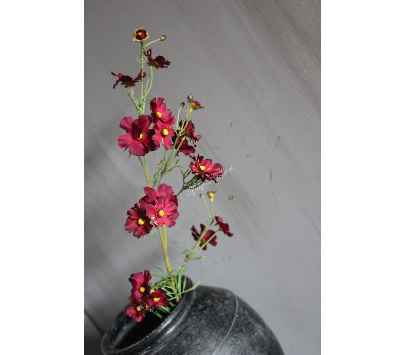 Zijden lange tak helenium spray Burgundy 85cm