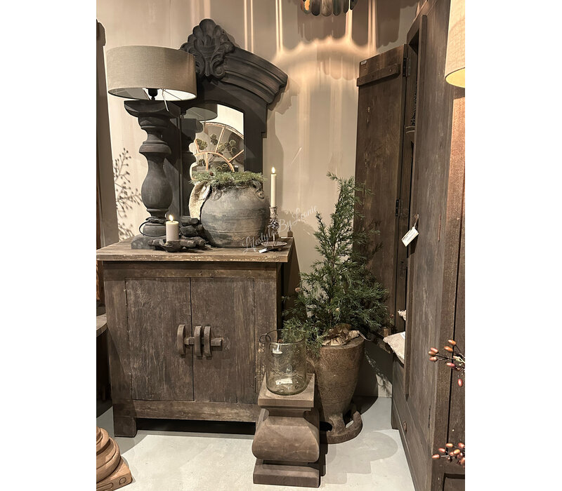 Houten spiegel Toog Black wash 120 cm