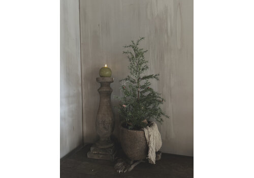 LUKSA Houten vijzel pot op pootjes Rahayu 30 x 30 cm
