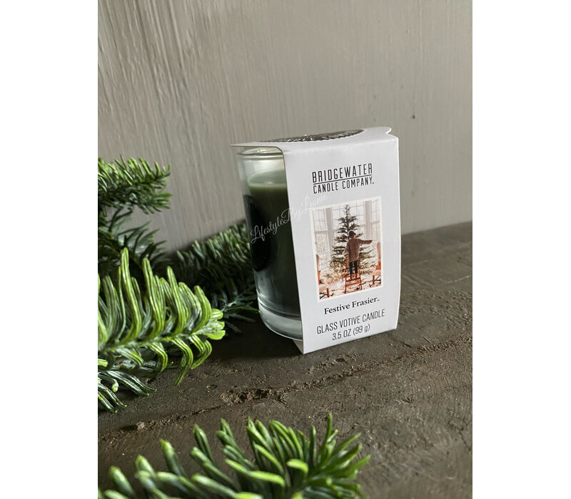 Geurkaars in glas Festive frasier