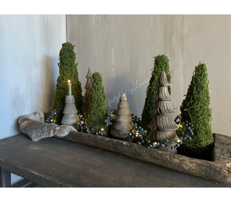 Namaak slinger / guirlande Juniper black met LED 170 cm