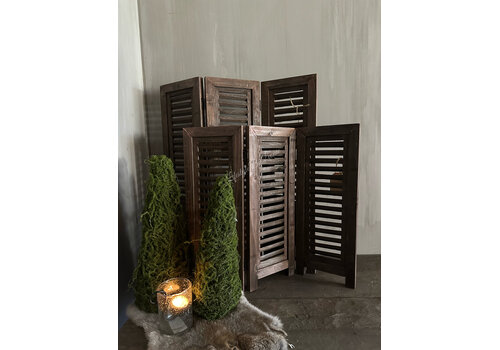 Drieluik Shutters brown wash 52 cm