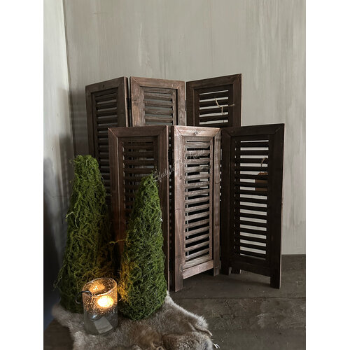 Drieluik Shutters brown wash 52 cm 
